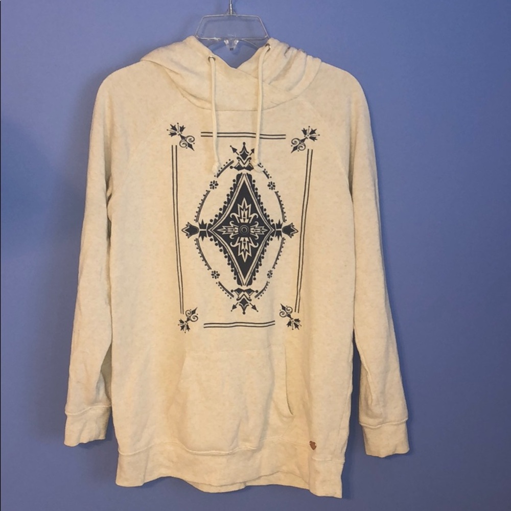 Kendall & Kylie Pacsun cream sweatshirt hoodie